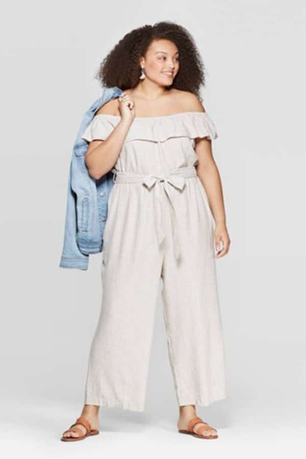 Off-shoulder jumpsuit by universal thread 