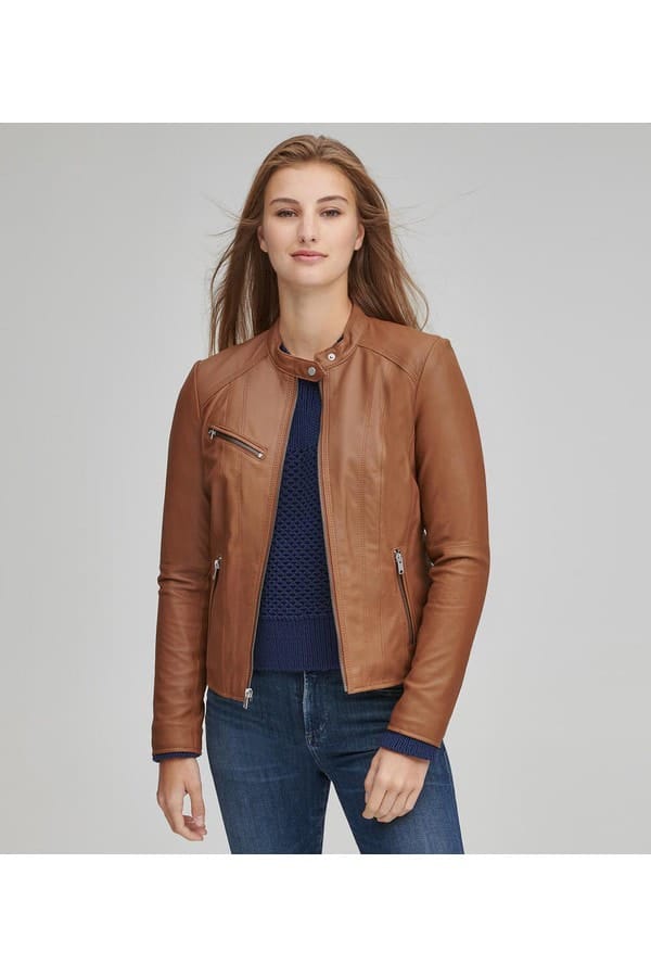 Brown moto jacket 
