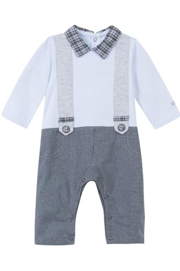 Boys onesie with suspenders