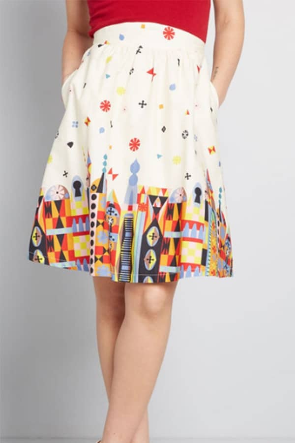 Patterned A-line skirt
