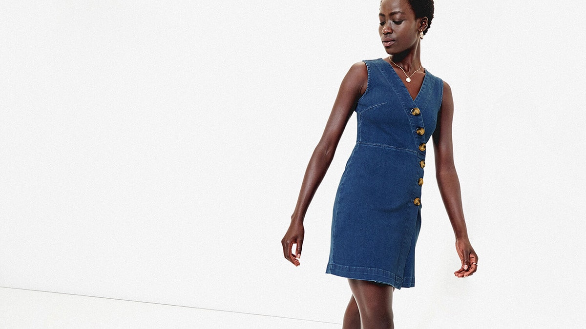 oasis blue denim dress