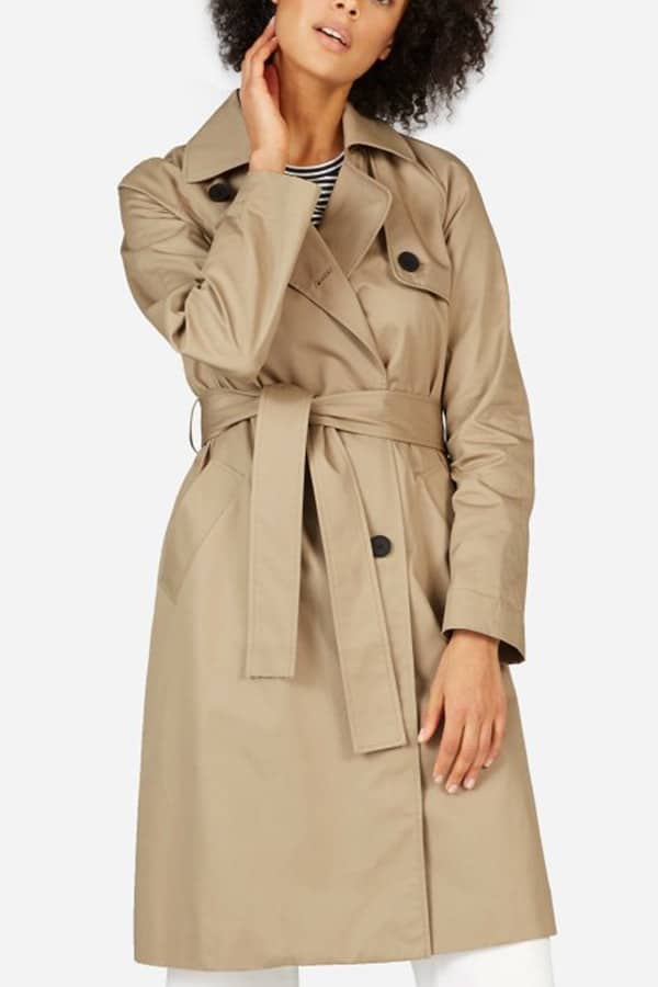 Khaki trench coat from Everlane