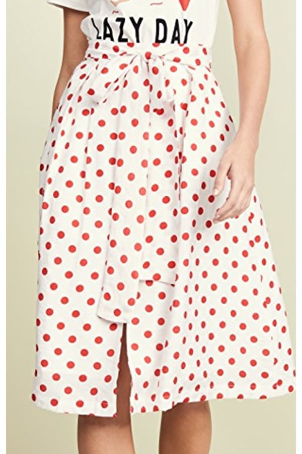 Red polka dot skirt 