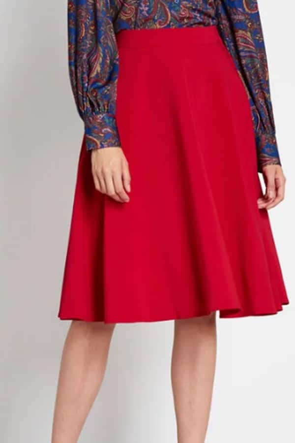 For curvy girls: Date night outfits you'll both love 3 Red A-line skirt from Modcloth