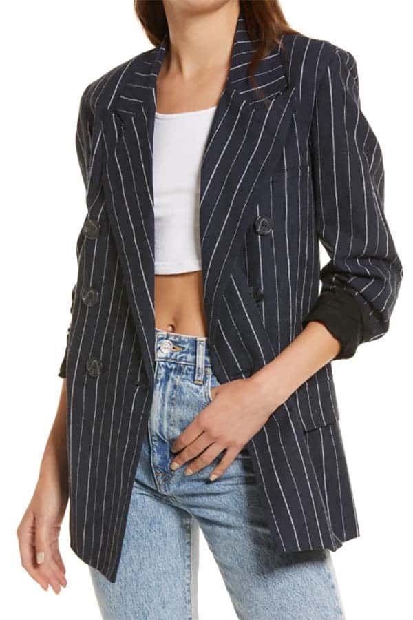 January Sales Shopping: Try These Inspiring Picks 1 Pinstripe blazer on sale in January at Nordstrom.
