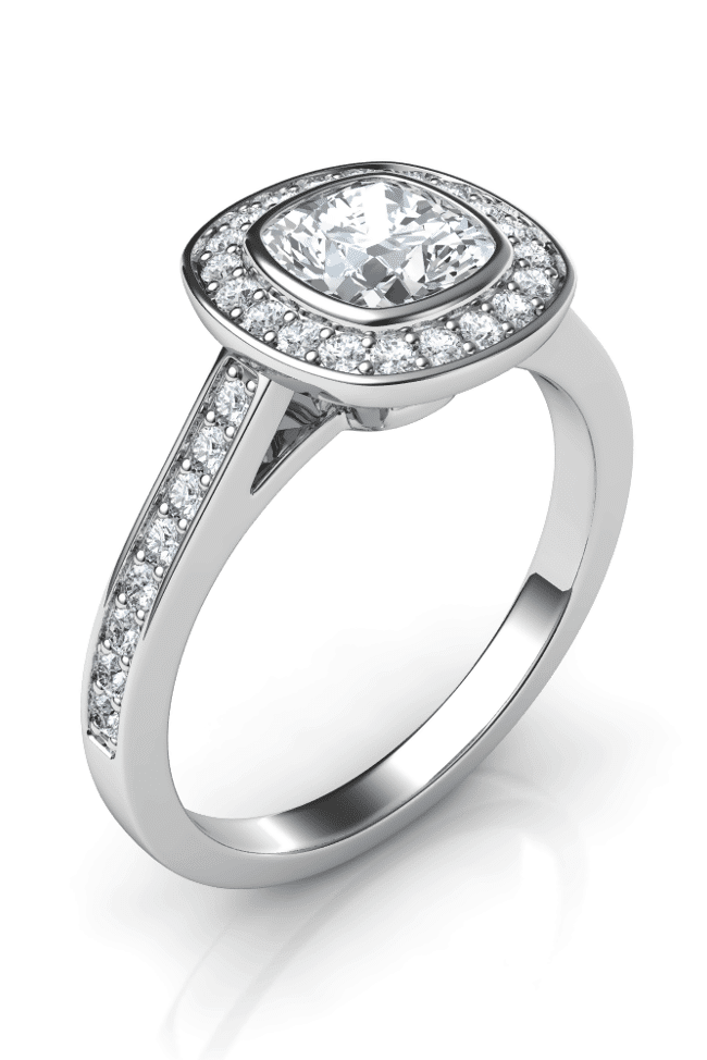 Low profile engagement ring