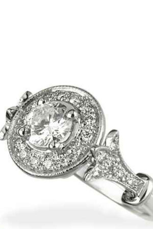 Vintage style engagement ring for women