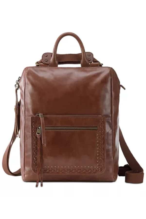 Leather backpack