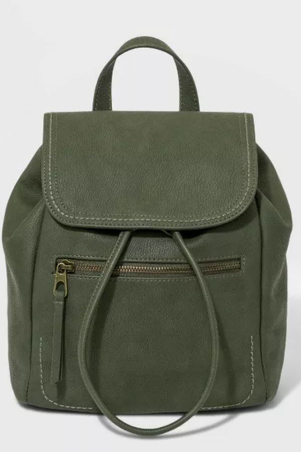 Mini Backpacks Are One '90s Trend We're Thrilled to See Return 1 Green mini backpack from Target