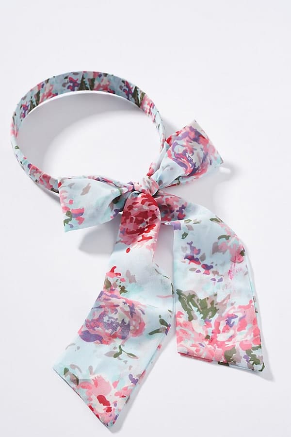 Colorful scarf to cover roots