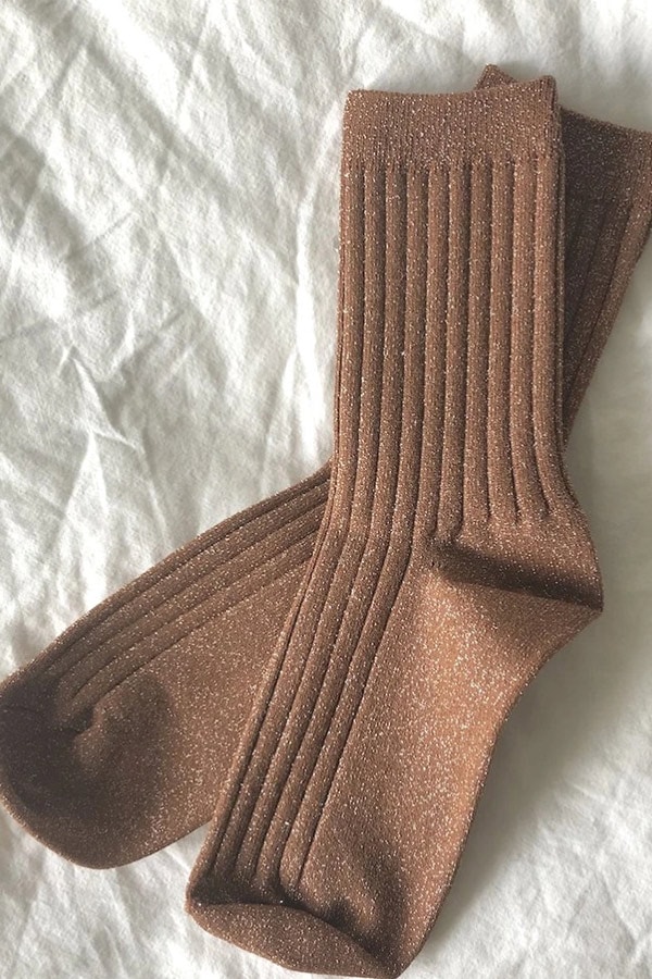 WFH footwear option: glitter socks