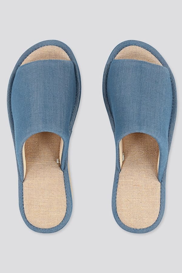 WFH footwear: chambray slippers