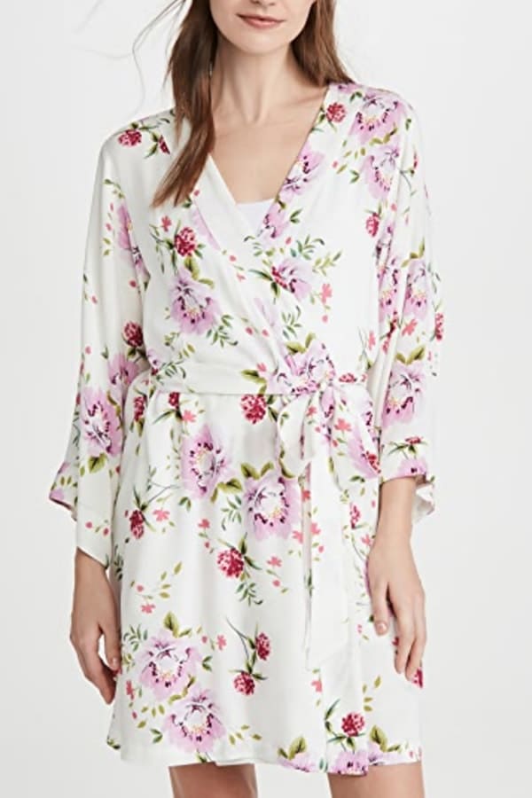 Pink floral robe 