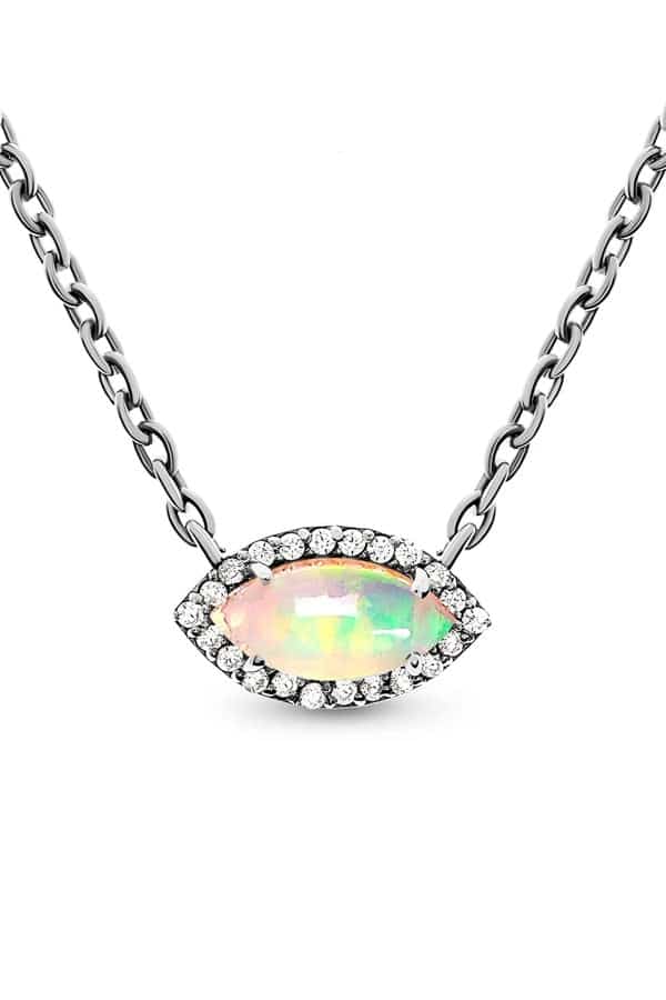 Piece of crystal jewelry: opal necklace