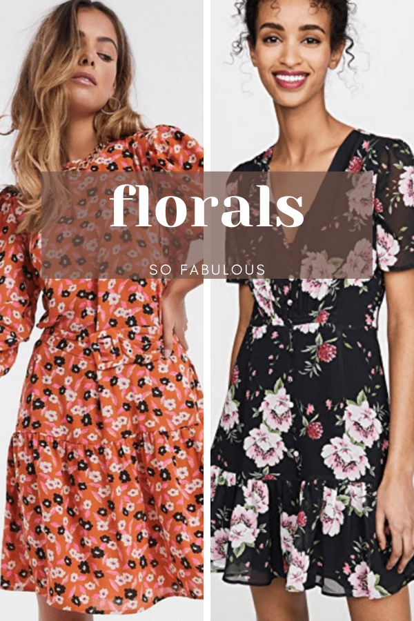 Two floral dresses with overlay: florals so fabulous