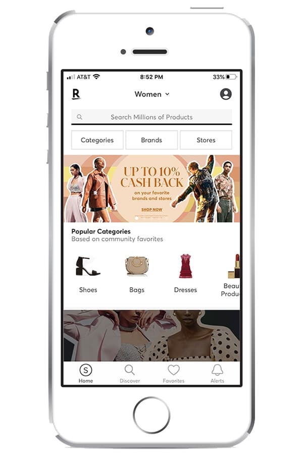 View of Shopstyle app on iphone