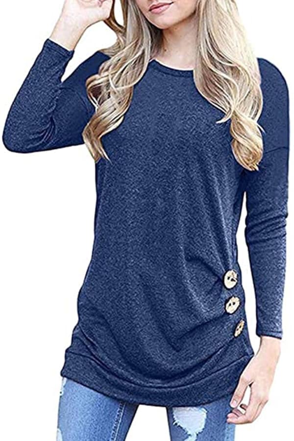Long-sleeved top from Amazon with button detail