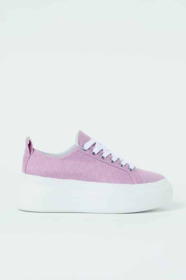 H&M pink platform sneaker