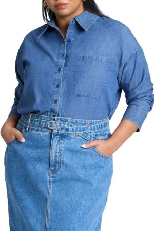 Eloquii Elements chambray top