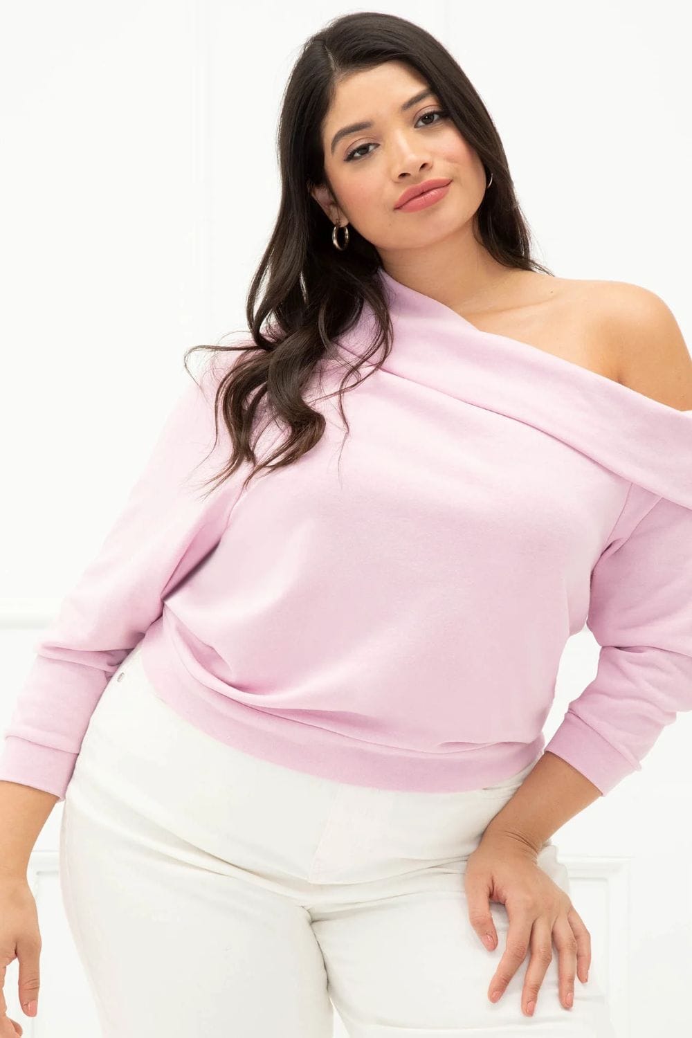 Eloquii Elements pink sweatshirt