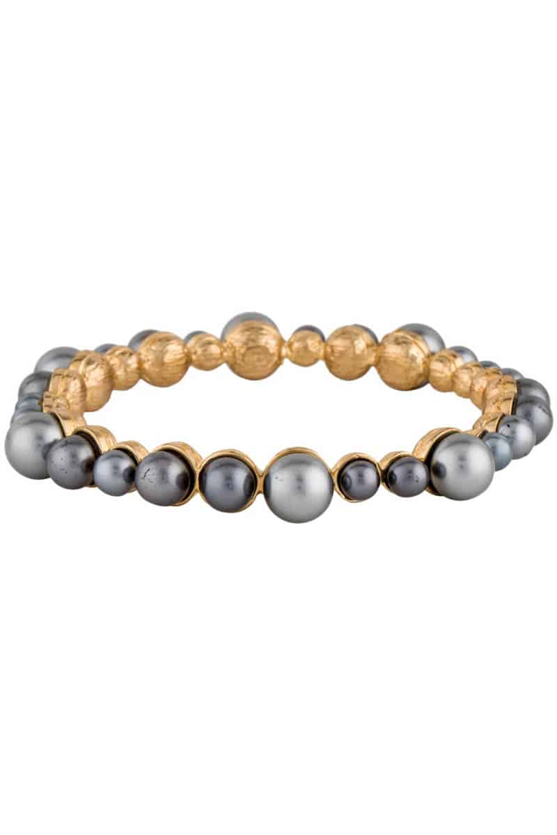 Designer pearl bangle, a pretty Mother's day jewelry gift.