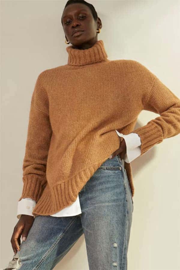 January Sales Shopping: Try These Inspiring Picks 5 Everlane's cloud turtleneck in heathered chai.