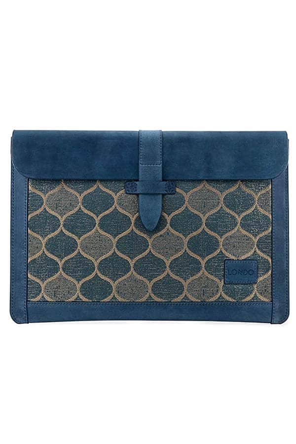5 awesome, stylish laptop sleeves under $60 5 Leather laptop sleeve with blue and green design.