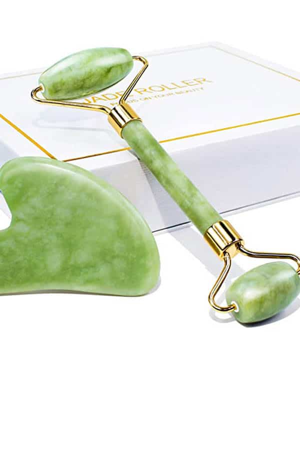 Jade roller set as one of our best beauty buys on Amazon.