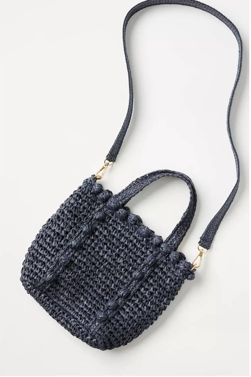 Cute woven crossbody bag from Loft.