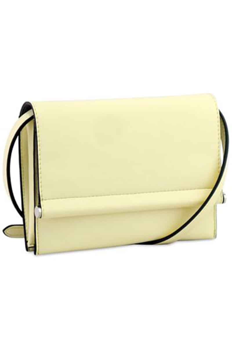 Light yellow crossbody bag from Macy's.