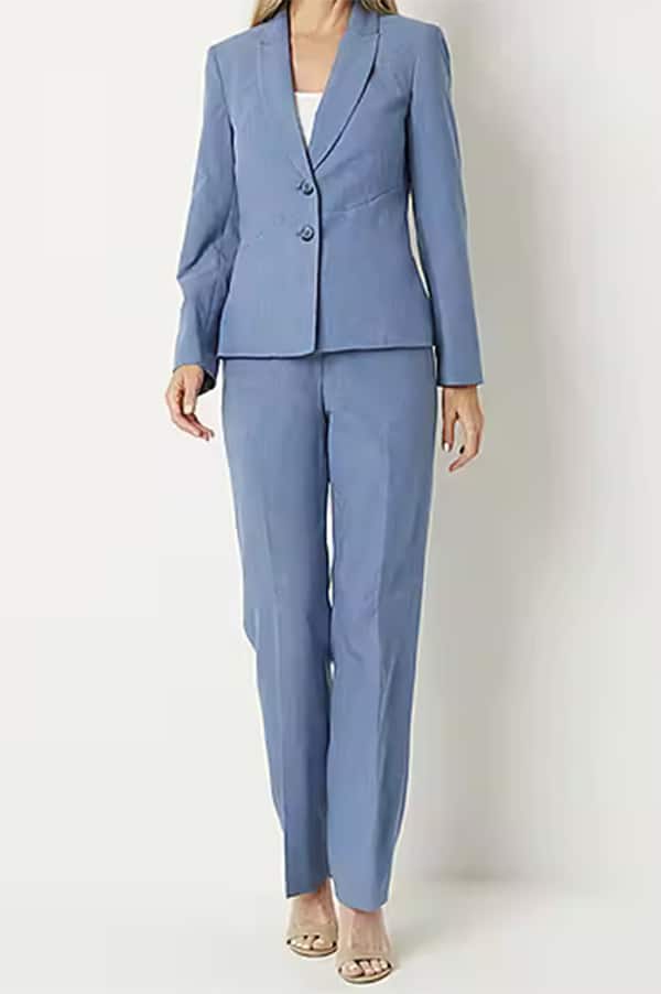 The best women's suit styles on a budget 4 Model wears women's suit by Le Suit.