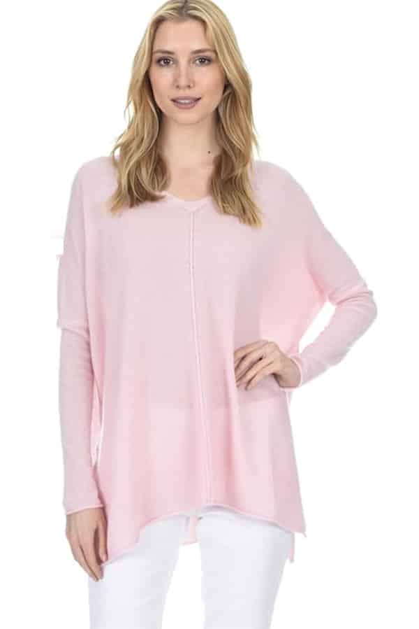 Model wears State Cashmere sweater, which will be discounted in the Amazon Prime Early Access Sale.