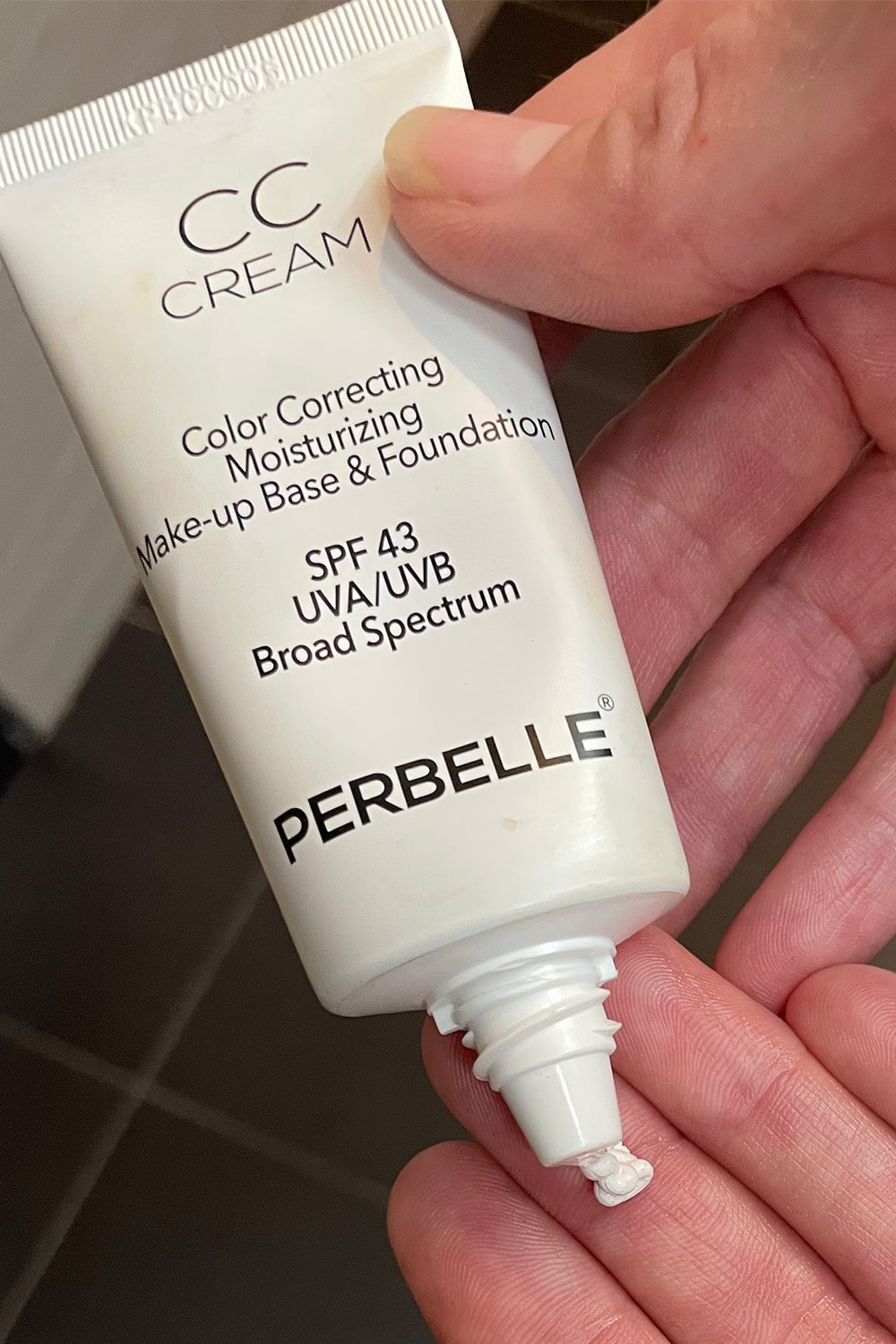 Close up view of Perebelle CC cream. 