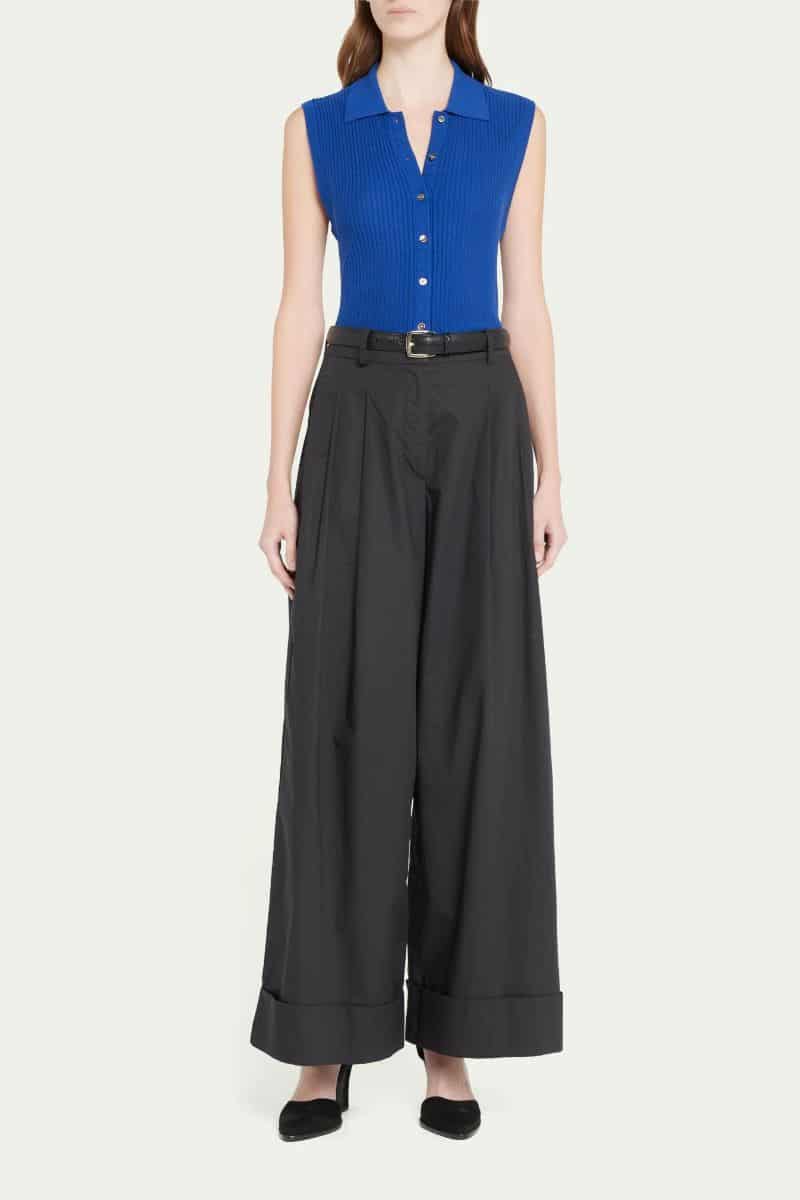 Blue sweater vest from the Bergdorf Goodman designer sale.