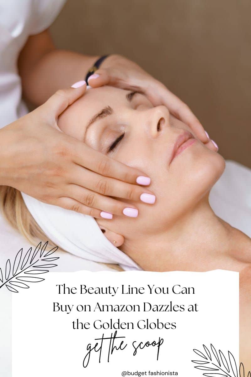 The beauty line you can buy on Amazon dazzles at the Golden Globes.