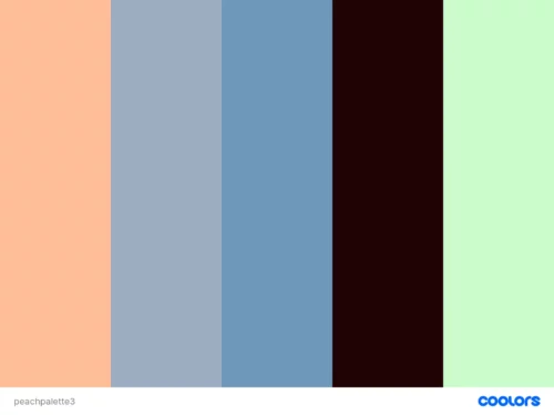 How to Wear the Color Peach 2 Peach with blue, gray, and mint green.