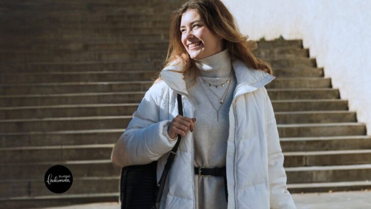 Woman in winter outfit outdoors.