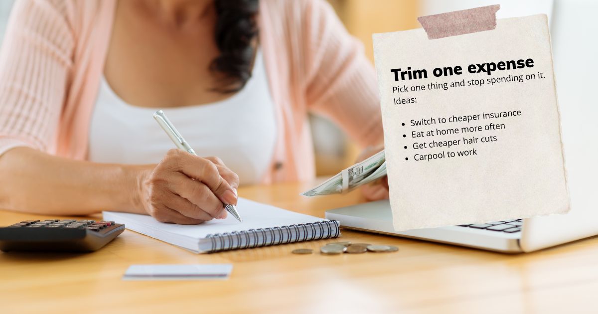 debt paydown step 1 is trimming an expense