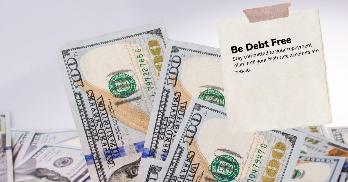 the last step of how to get out of debt is enjoy being debt-free