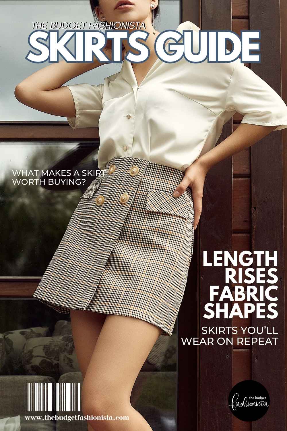 Cover image showing a plaid mini skirt styled with a short sleeve blouse