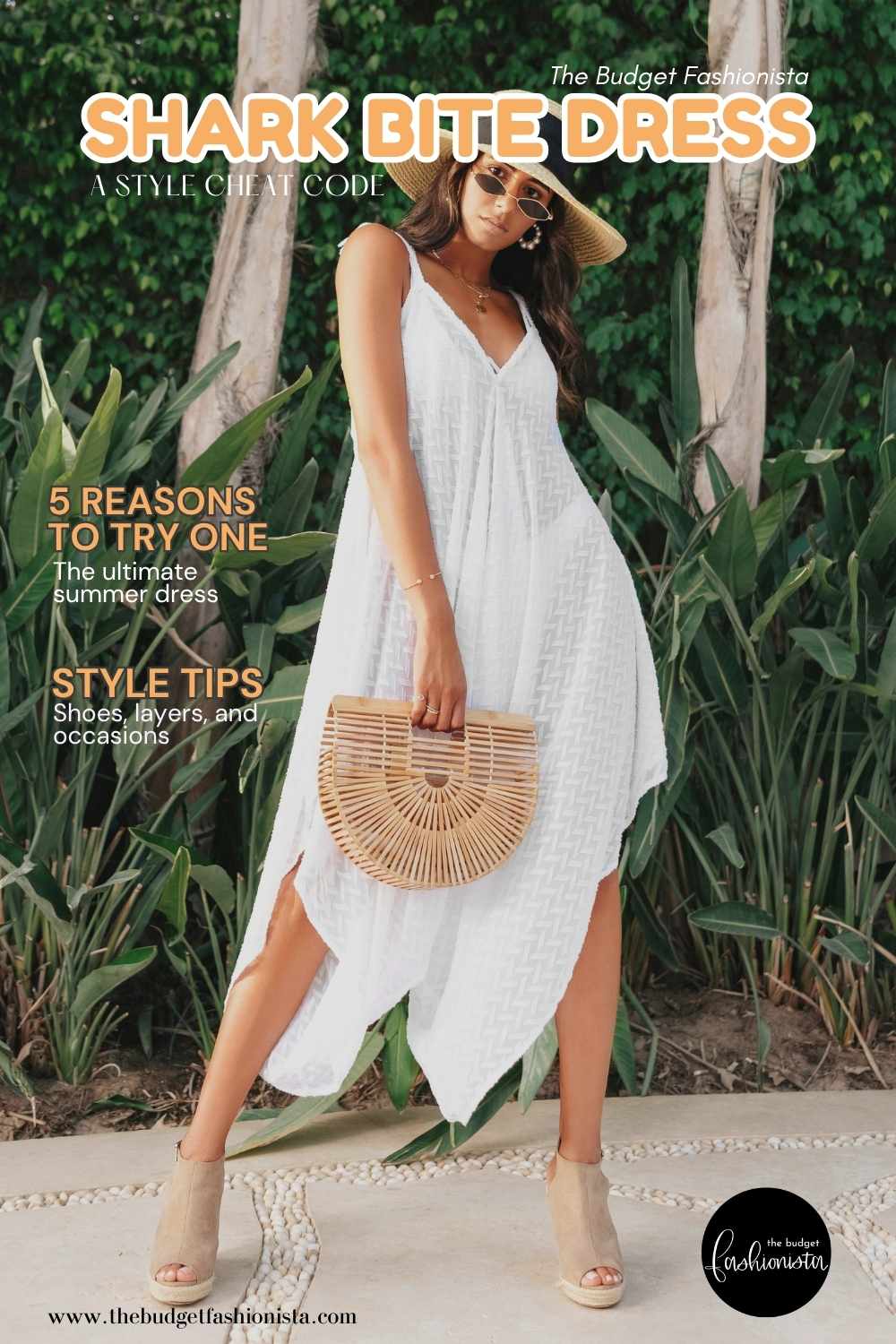 White shark bite dress summer outfit