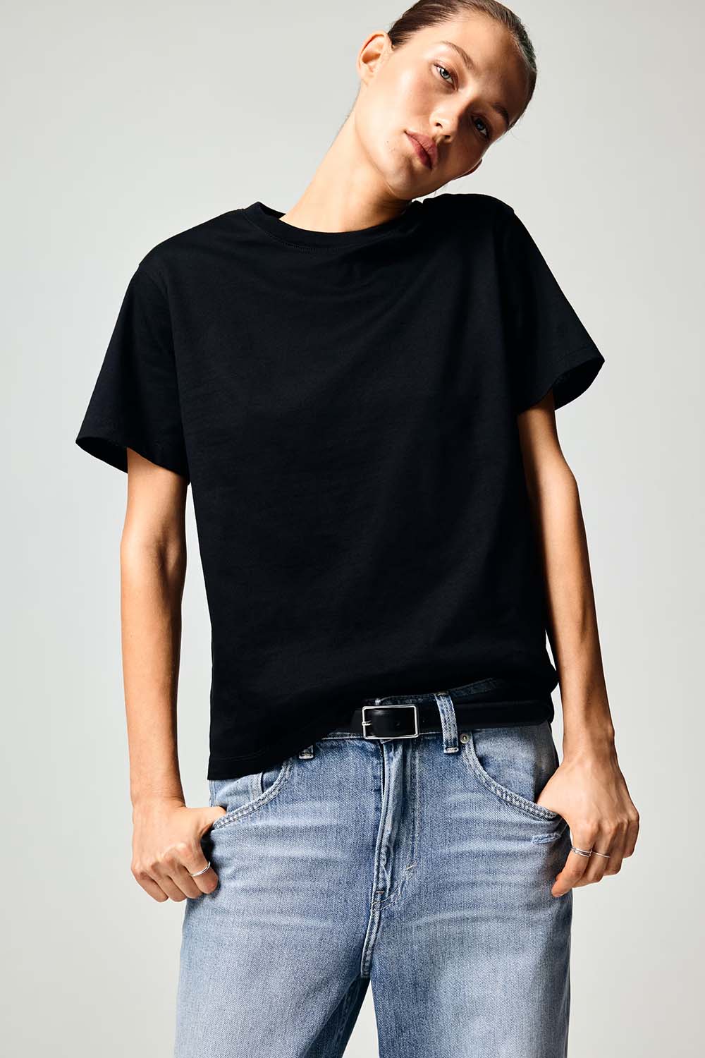 black cotton t-shirt from H&M