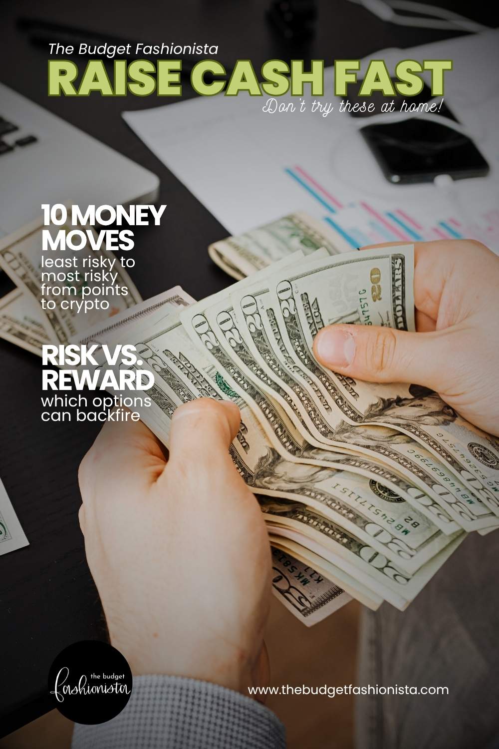 Don't try this at home: 10 ways to raise cash fast 1 Person holding stack of dollar bills