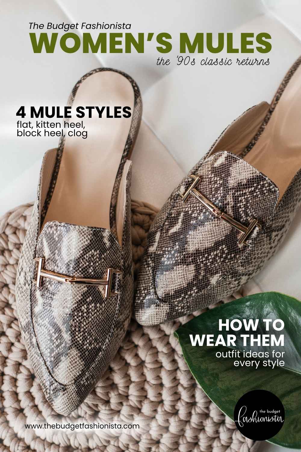 Women’s mules: The ’90s trend that's now a modern classic 1 Snake-print women's mule shoes
