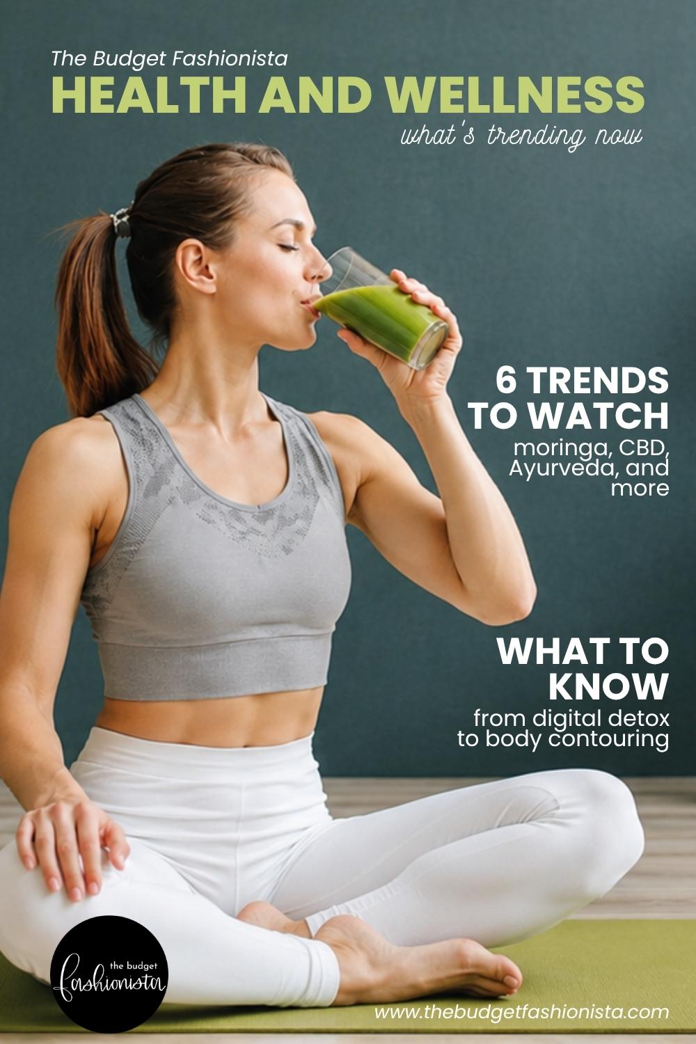 6 health and wellness trends to watch 1 Woman drinking green wellness smoothie