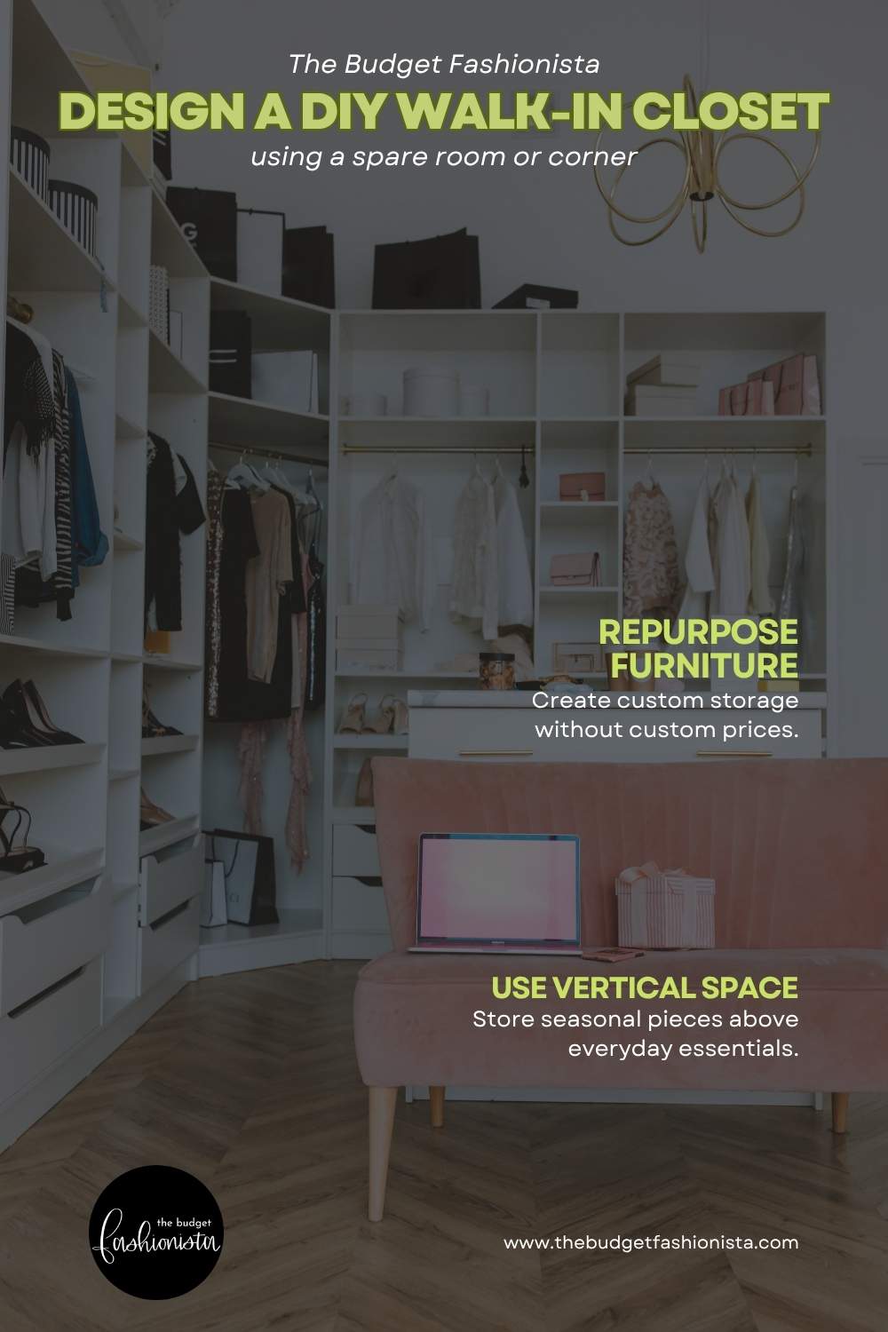 How to turn a spare room into a dreamy walk-in closet on a budget 1 How to design a DIY walk-in closet in a spare room or corner